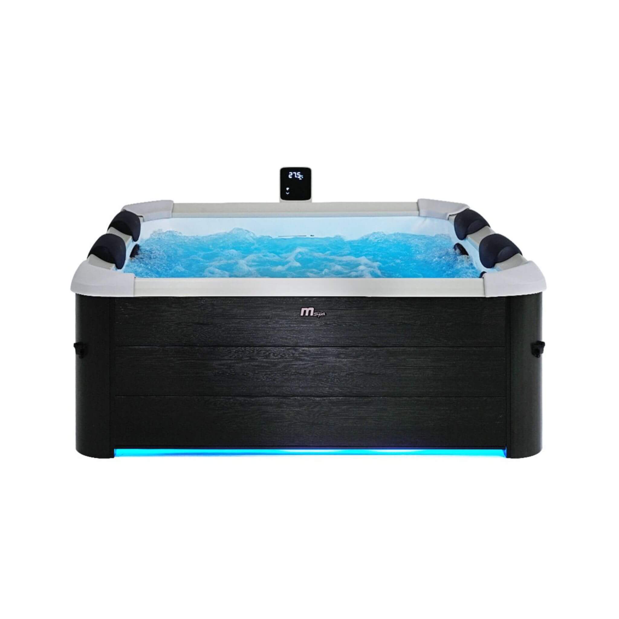 MSpa Oslo Supreme 6-Person Square Spa – 120 Jets, LED Lights & App Control