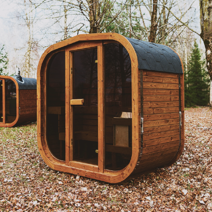 Mande MW12 ThermoWood Outdoor Sauna – Premium Backyard Sauna with Harvia Heater Options