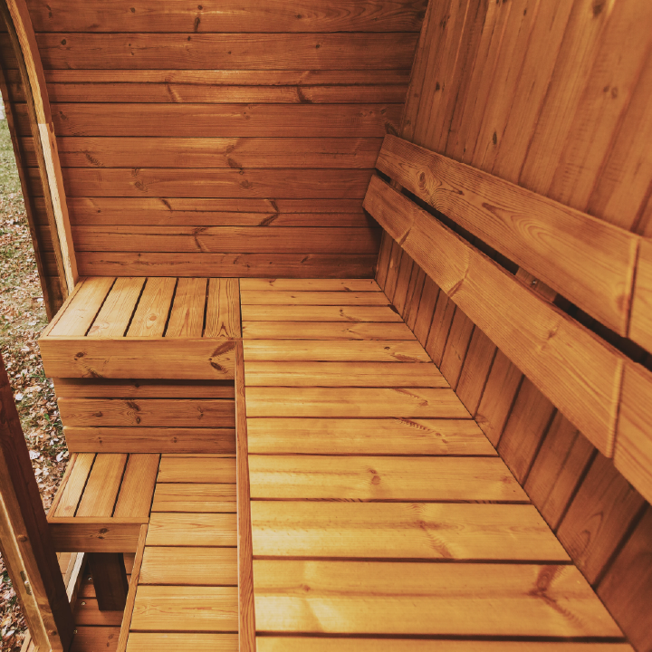Mande MW12 ThermoWood Outdoor Sauna – Premium Backyard Sauna with Harvia Heater Options