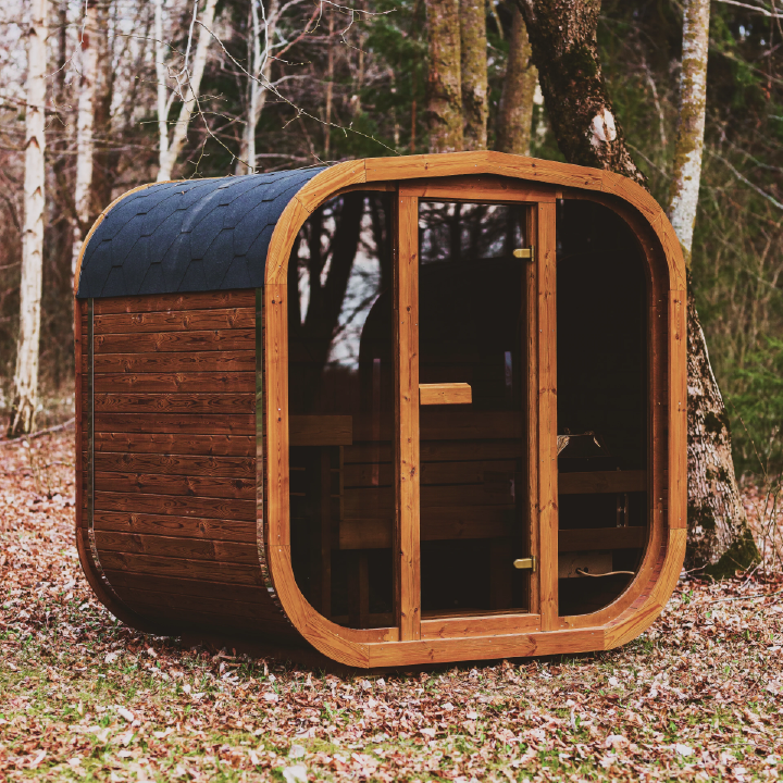 Mande MW12 ThermoWood Outdoor Sauna – Premium Backyard Sauna with Harvia Heater Options