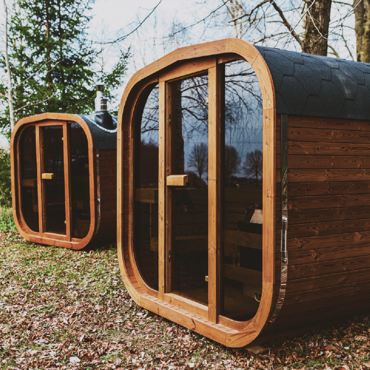 Mande MW12 ThermoWood Outdoor Sauna – Premium Backyard Sauna with Harvia Heater Options