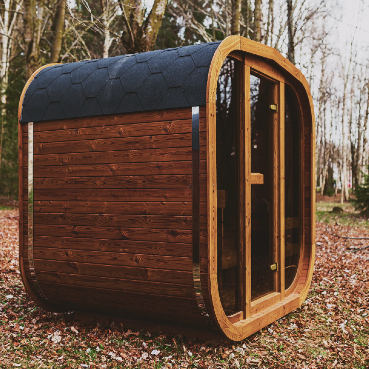 Mande MW12 ThermoWood Outdoor Sauna – Premium Backyard Sauna with Harvia Heater Options