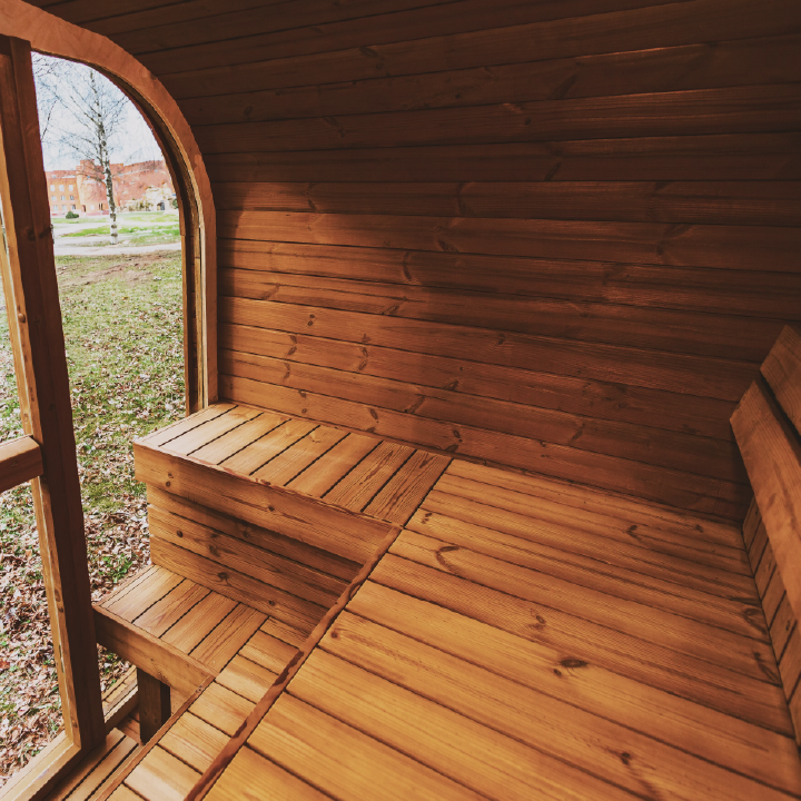 Mande MW12 ThermoWood Outdoor Sauna – Premium Backyard Sauna with Harvia Heater Options