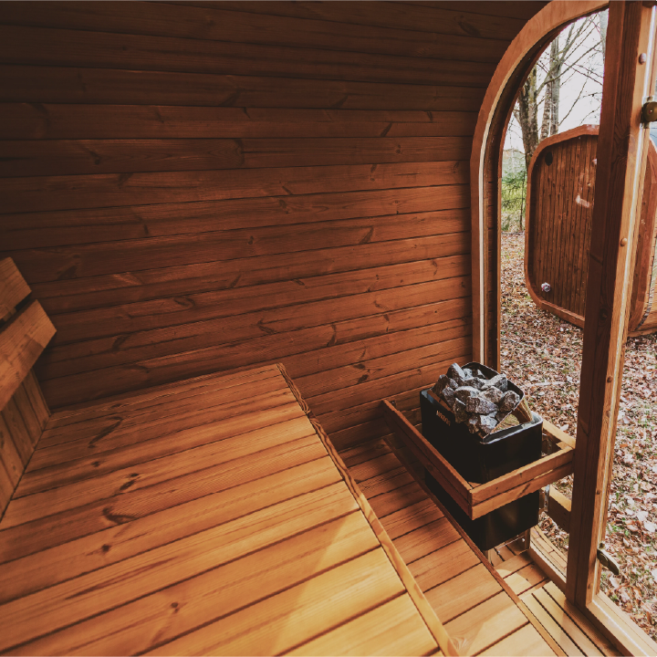 Mande MW12 ThermoWood Outdoor Sauna – Premium Backyard Sauna with Harvia Heater Options