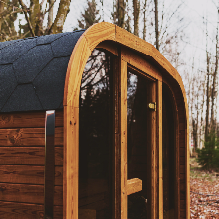 Mande MW12 ThermoWood Outdoor Sauna – Premium Backyard Sauna with Harvia Heater Options