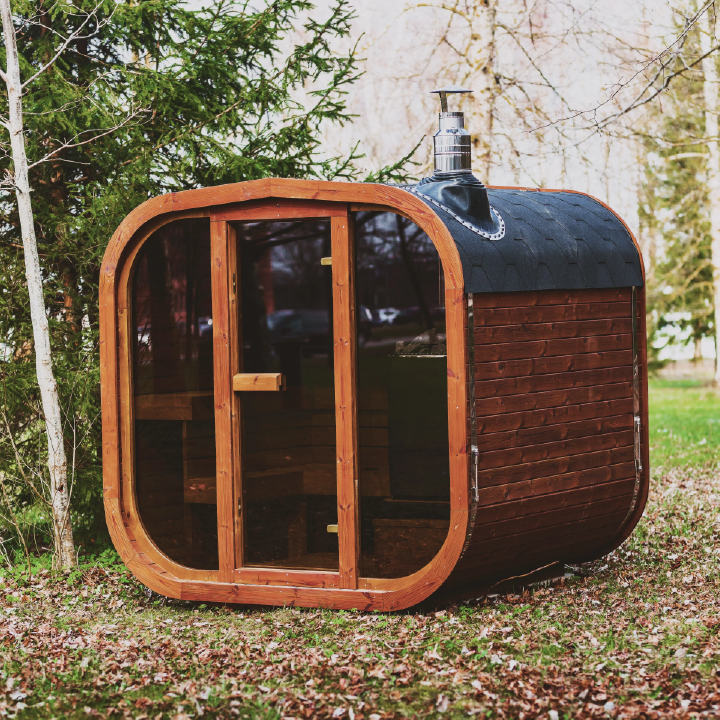 Mande MW12 ThermoWood Outdoor Sauna – Premium Backyard Sauna with Harvia Heater Options