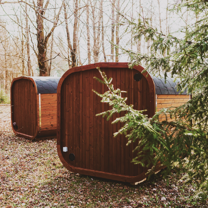 Mande MW12 ThermoWood Outdoor Sauna – Premium Backyard Sauna with Harvia Heater Options