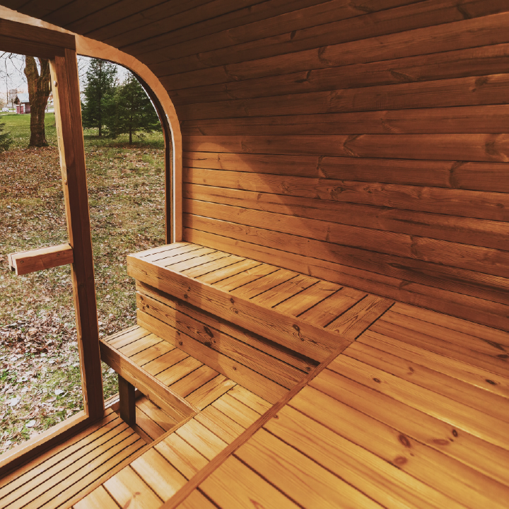 Mande MW12 ThermoWood Outdoor Sauna – Premium Backyard Sauna with Harvia Heater Options