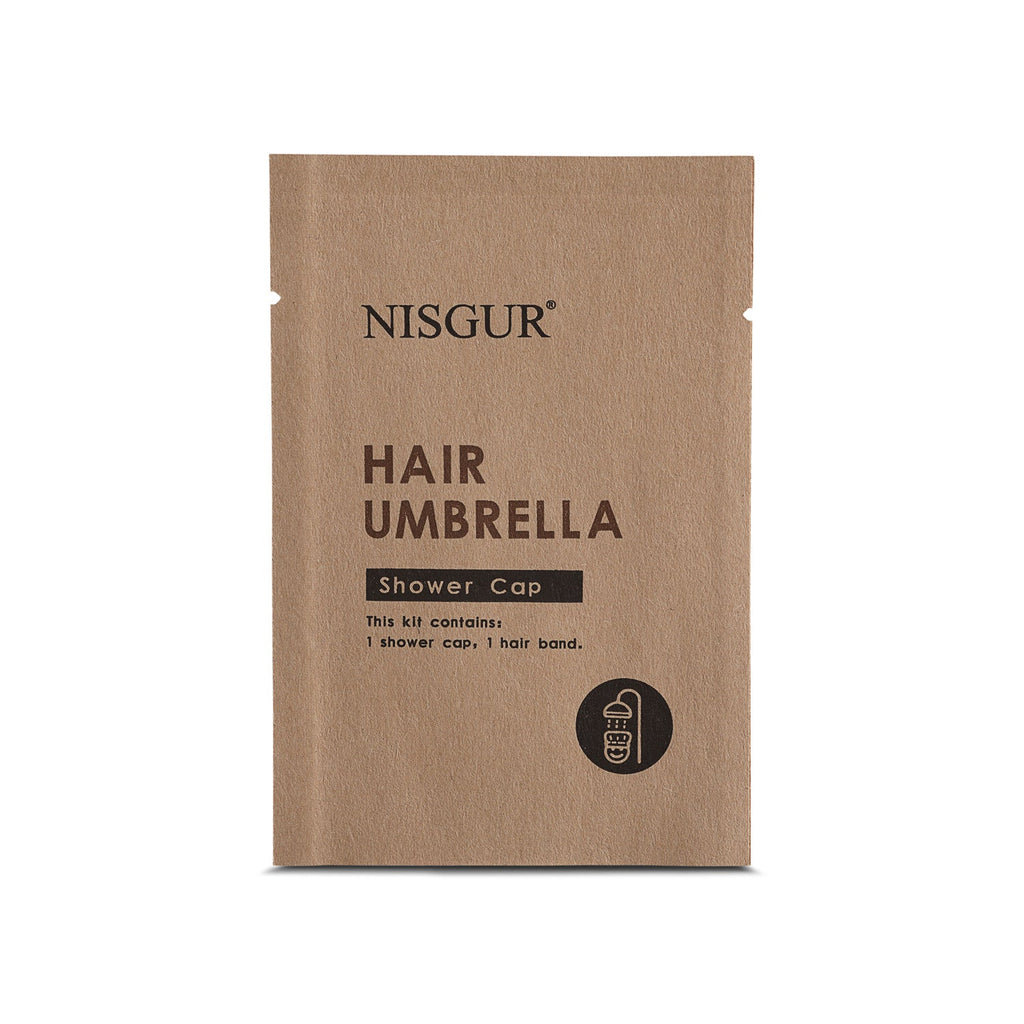 Nisgur Disposable Shower Caps with Hair Bands, 100 or 500 Pack