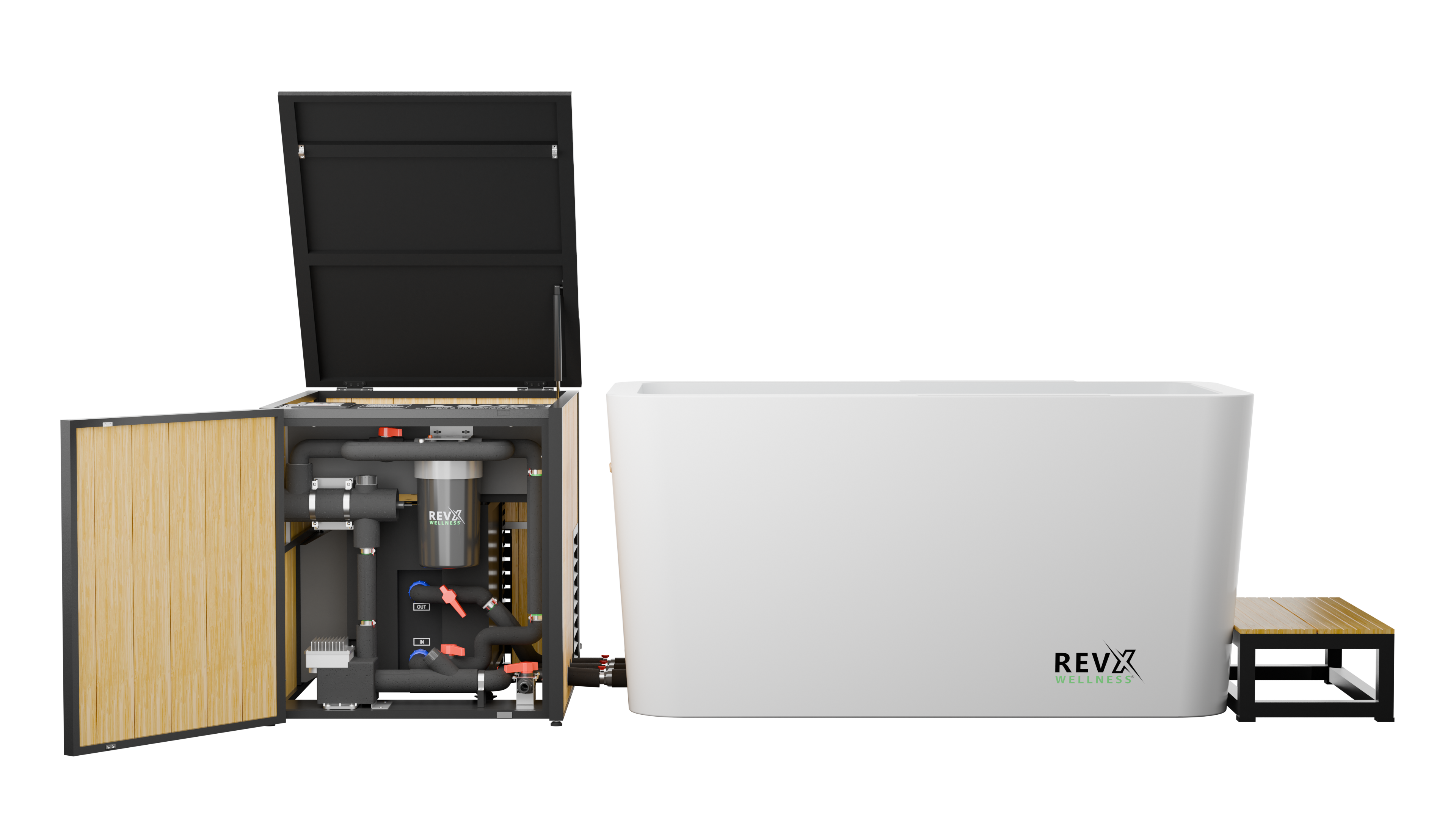 X Tub Acrylic Cold Plunge + LUX High Performance Chiller & Filtration System