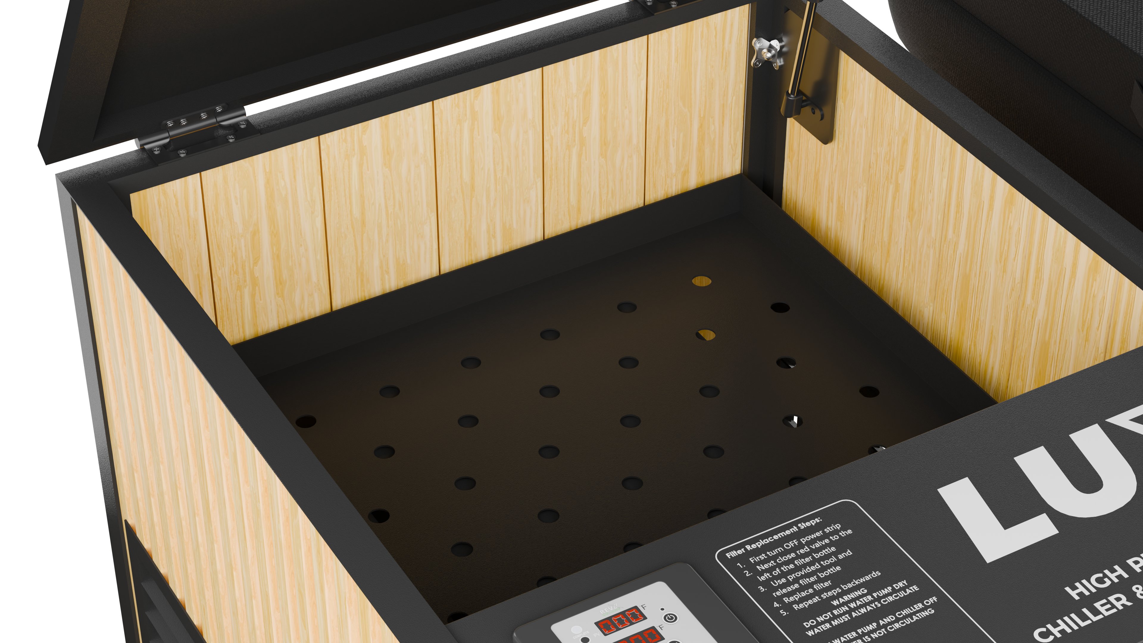 X Tub Acrylic Cold Plunge + LUX High Performance Chiller & Filtration System