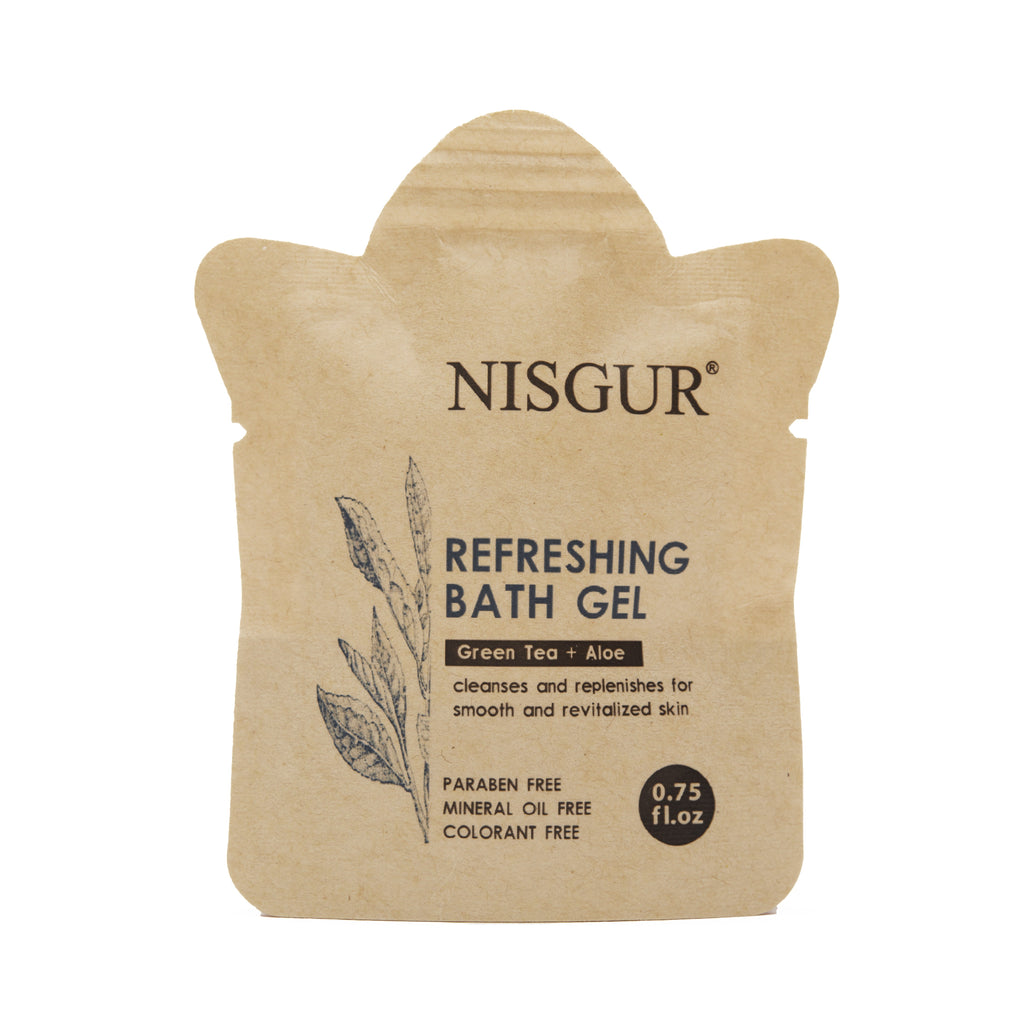 Nisgur Green Tea & Aloe Body Wash, 0.75 fl oz - 100 or 200 Pack
