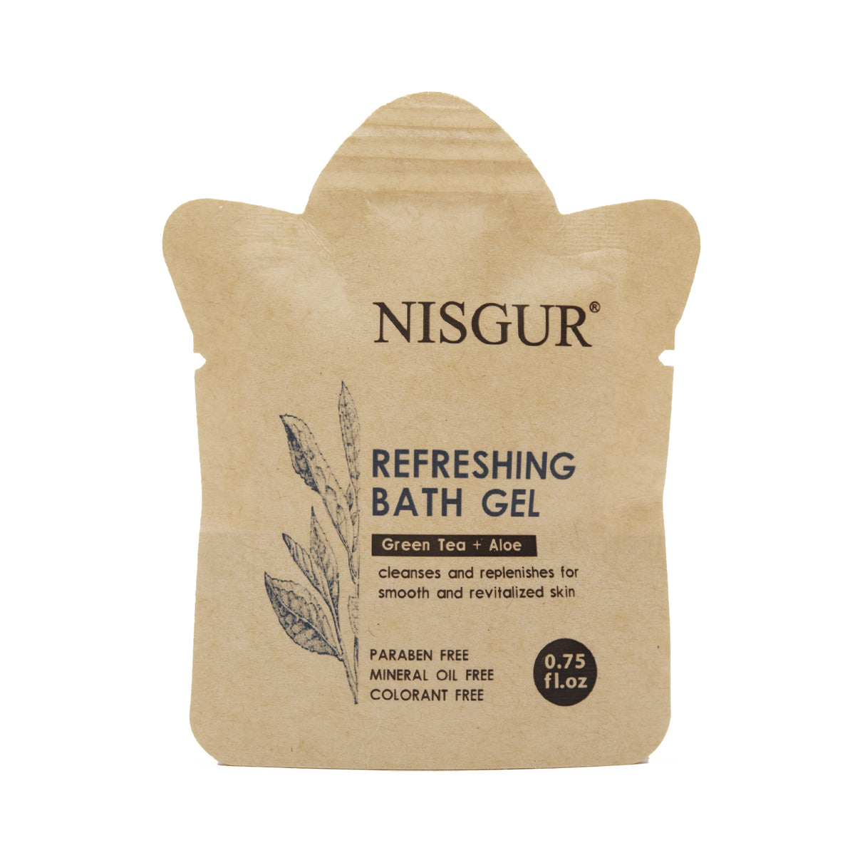 Nisgur Green Tea & Aloe Body Wash, 0.75 fl oz - 100 or 200 Pack
