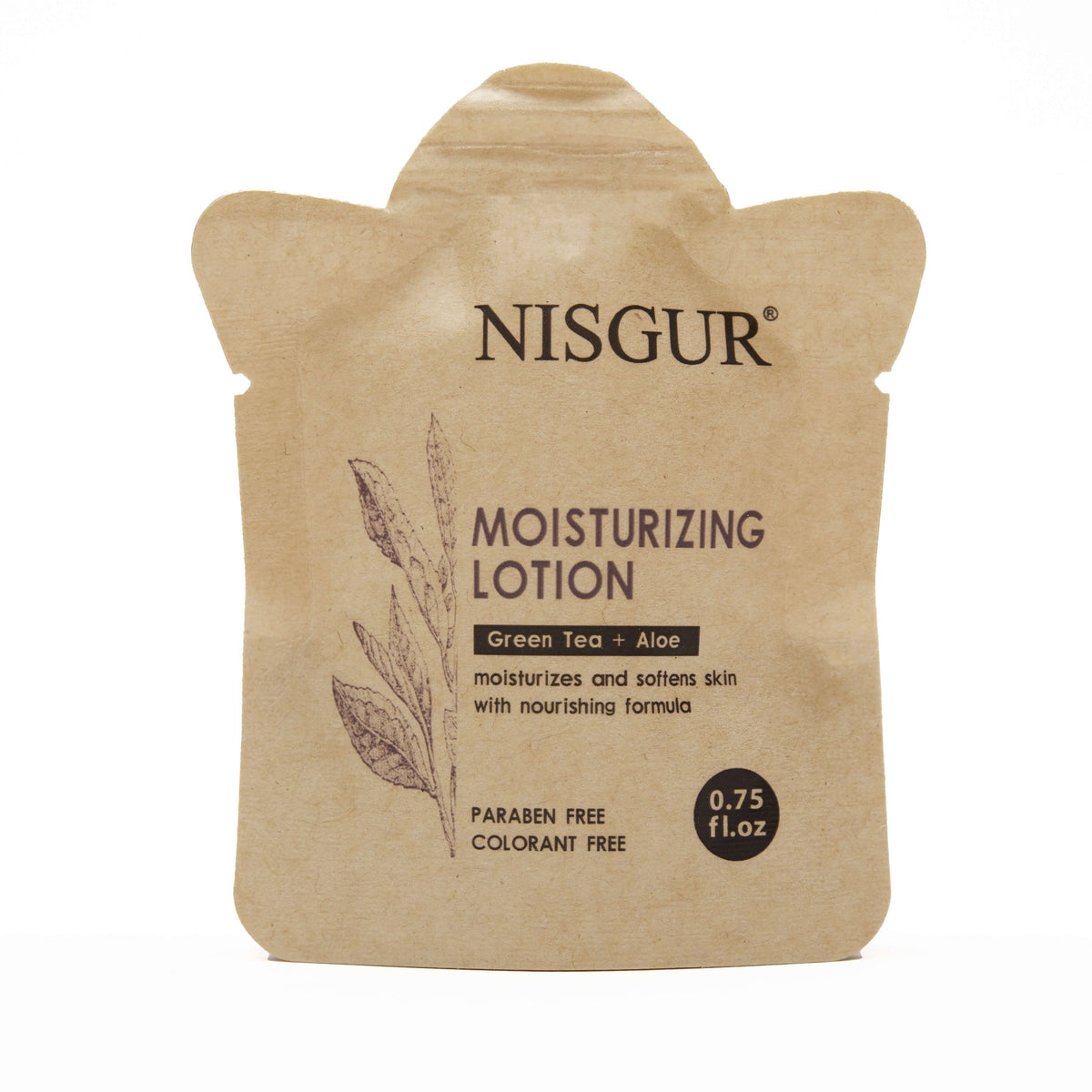 100 / 200 Pack Hotel Body Lotion Bulk (Travel Size 0.75oz) No Plastic Kraft Paper Pouch - Aloe and Green Tea Extract - Nisgur